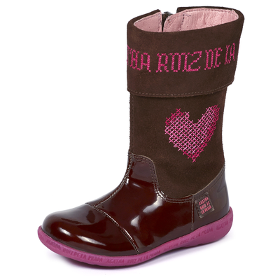 Patent & Suede Corazon Zip Boot
